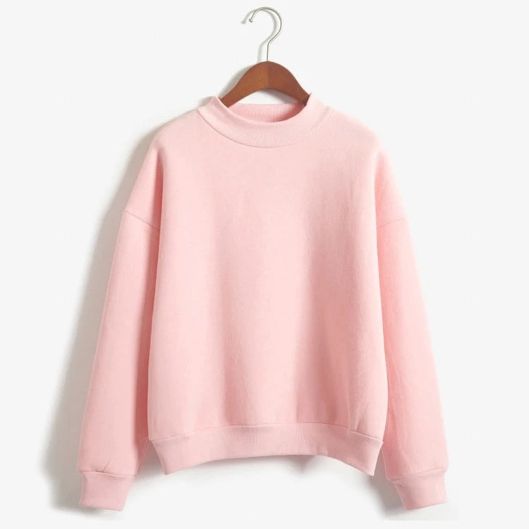 Cute Women Hoodies Pullover Fleece Thick Knit Sweatshirt