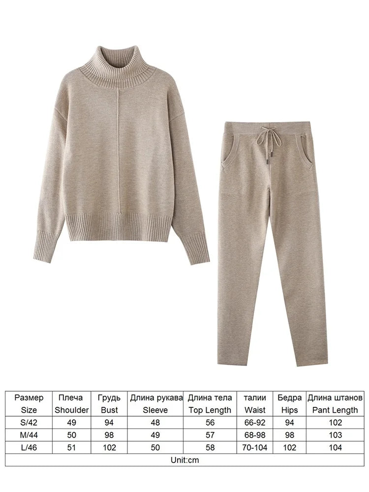 Women's Knitted Costume Tracksuit